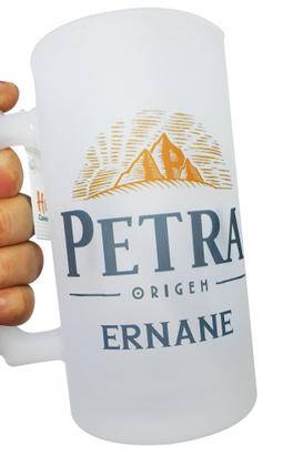 Imagem de Caneca Vidro Chopp Cerveja Personalizada Jateada Petra