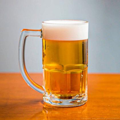 Imagem de Caneca Vidro Com Alça VItamina 320ML Transparente Cerveja 18 UN