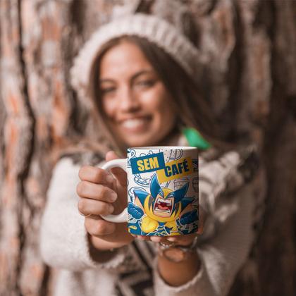 Imagem de Caneca Wolverine X-Men Com Café Sem Café Personalizada