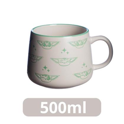 Imagem de Caneca Xícara 500ml Cerâmica Baby Yoda Star Wars Café Sopa 