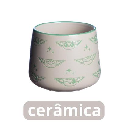 Imagem de Caneca Xícara 500ml Cerâmica Baby Yoda Star Wars Café Sopa 