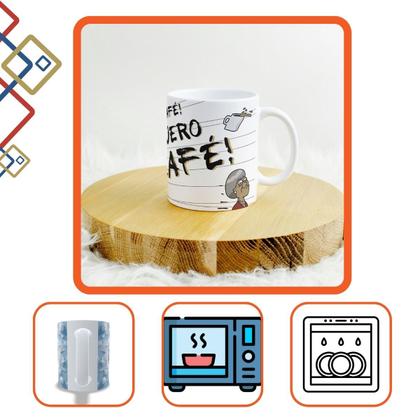 Imagem de Caneca Xícara Cerâmica 325ml Presente Meme Eu Quero Café