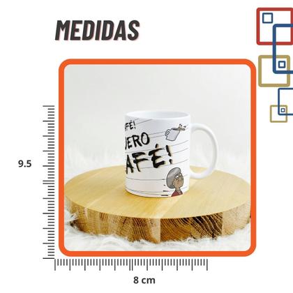 Imagem de Caneca Xícara Cerâmica 325ml Presente Meme Eu Quero Café