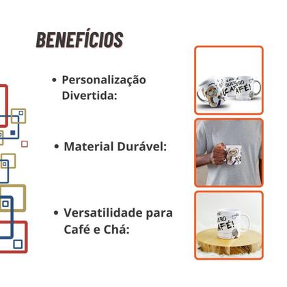 Imagem de Caneca Xícara Cerâmica 325ml Presente Meme Eu Quero Café