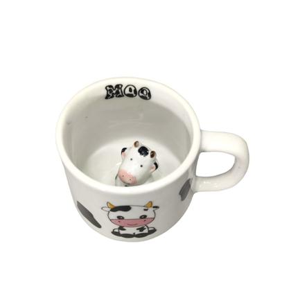 Imagem de Caneca Xicara Vaca Vaquinha Dentro da xicara Porcelana