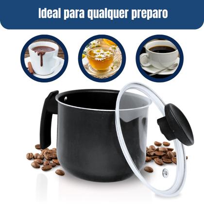 Imagem de CANECÃO LEITEIRA FERVEDOR ANTIADERENTE Nº 14 COM TAMPA DE VIDRO