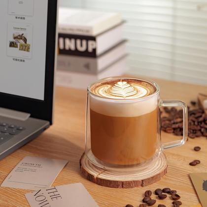 Imagem de Canecas de café de vidro CNGLASS Double Walled 450 ml (pacote com 4)