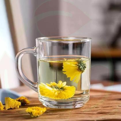 Imagem de Canecas Vidro Liso 250ML Resistente Restaurante Cafeteria 4 UN