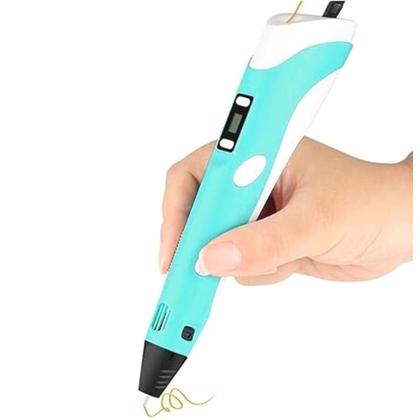 Imagem de Caneta 3d Impressora Profissional Display LCD + 03 Filamentos Velocidade e Temperatura Ajustáveis Modelagem 3D