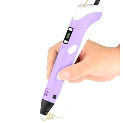 Imagem de Caneta 3d Impressora Profissional Display LCD + 03 Filamentos Velocidade e Temperatura Ajustáveis Modelagem 3D