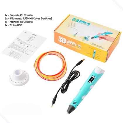 Imagem de Caneta 3D Infantil Educativa Mágica Criativa Para Crianças