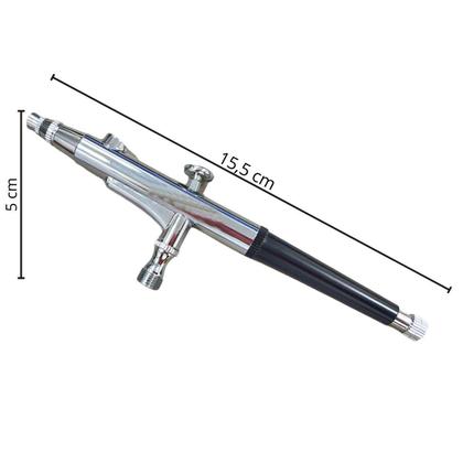 Imagem de Caneta Aerógrafo Dupla Ação 0,3 MM 2 Canecas Profissional EVCA-2C EVALD