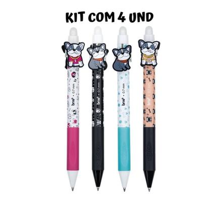 Imagem de Caneta Apagável em gel pug - BRW - Pug COM 4 unidades
