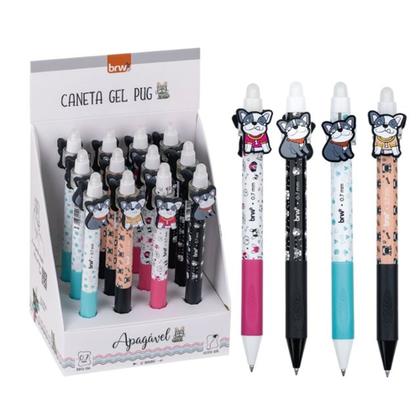Imagem de Caneta Apagável em gel pug - BRW - Pug COM 4 unidades