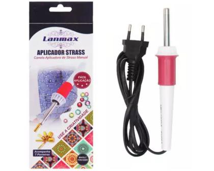 Imagem de Caneta Aplicador De Strass Bivolt  com 7 Ponteiras Lanmax Customização bordados bolsa decoração Carnaval