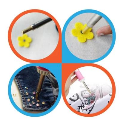 Imagem de Caneta Aplicador De Strass Manual Bivolt Com 7 Ponteiras Lanmax