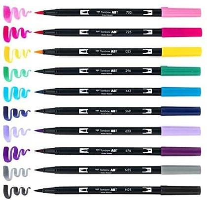 Imagem de Caneta Brush Tombow Ponta Dupla Galaxy 10 Un