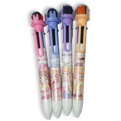 Imagem de Caneta Com Carimbo 6 Cores Papelaria Material Escolar