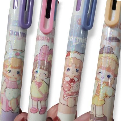 Imagem de Caneta Com Carimbo 6 Cores Papelaria Material Escolar