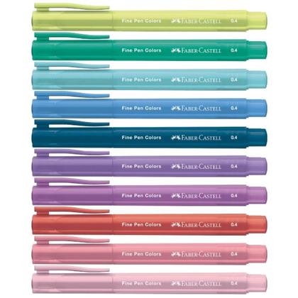Imagem de Caneta com Ponta Porosa Fine Pen Shoulder BAG 10 Cores - Pacote com 2 Unidades