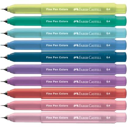 Imagem de Caneta com Ponta Porosa Fine Pen Shoulder BAG 10 Cores - Pacote com 2 Unidades