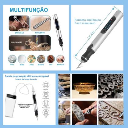 Imagem de Caneta De Gravação Elétrica Sem Fio Portatil Mini Gravadora