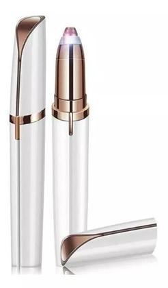 Imagem de Caneta Depiladora De Sobrancelha Indolor Recarregável Usb Cor Branco com Dourado