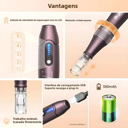 Imagem de Caneta Derma Sem Fio Micro Microagulhas Máquina De Rejuvenescimento Da Pele Dr.pen Ultima A10 Com