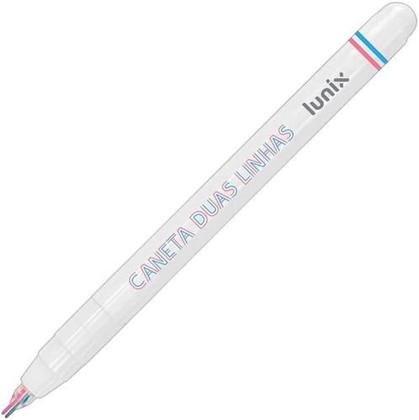 Caneta duas linhas Lunix azul claro e rosa Tilibra Imagem de Caneta duas linhas Lunix azul claro e rosa Tilibra