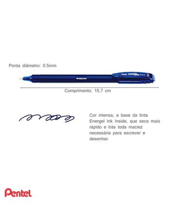 Imagem de Caneta Esferográfica Pentel Energel Makkuro BLN415 Cores Variadas 0.5mm