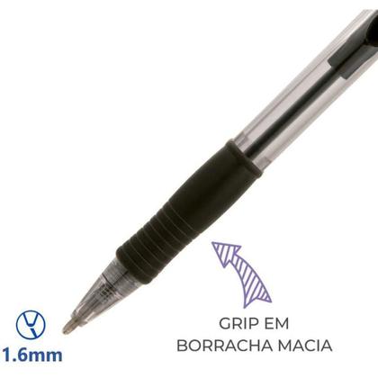 Imagem de Caneta Esferográfica Super Grip 1.6mm Preta - Pilot