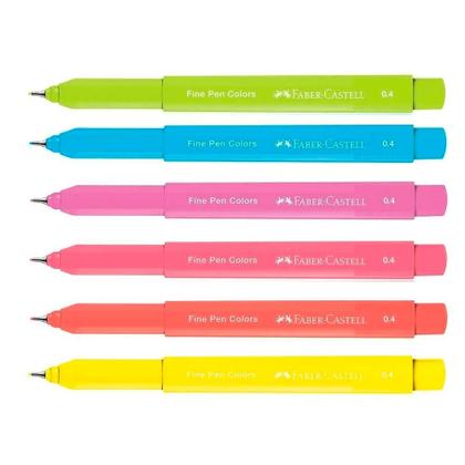 Imagem de Caneta Fine Pen Tropical com 6 Unidades - Faber-Castell