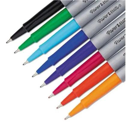 Imagem de Caneta Flair Ultra Fina 0.4mm 8 Cores Paper Mate