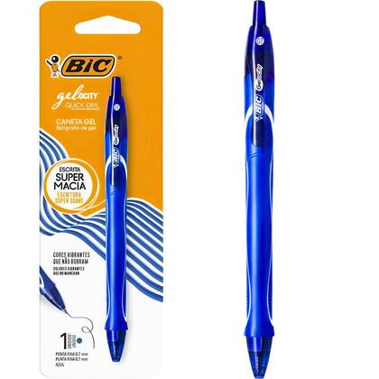 Imagem de Caneta Gel Gelocity Quick Dry Ponta Final 0,7 mm Azul Bic