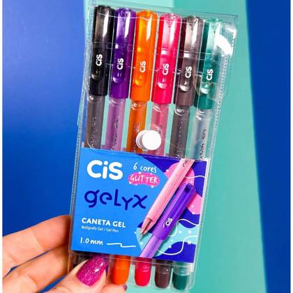 Imagem de Caneta Gel Gelyx 1.0mm 6 Cores Cis