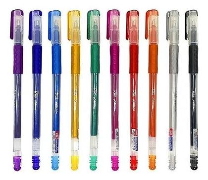 Imagem de Caneta Gel Glitter 1.0mm Colorida 10 Cores Material Escolar