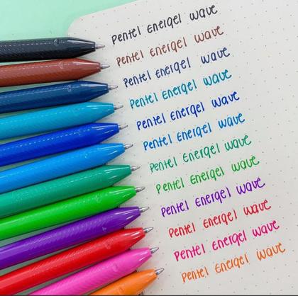 Imagem de Caneta Gel PENTEL Energel Wave 0.7mm Kit com 12 - Escolha a Cor