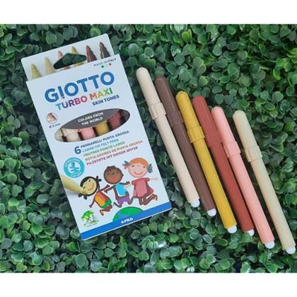 Imagem de Caneta Hidrocor Giotto Turbo Maxi 6 Tons Pele
