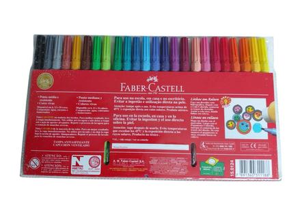 Imagem de Caneta Hidrográfica (Canetinha) 24 Cores Faber Castell - FABER CASTEEL