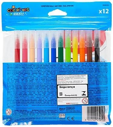 Imagem de Caneta Hidrográfica Colorir Ocean Polvo 12 Cores Maped