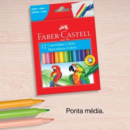 Imagem de Caneta hidrográfica Colors 12 cores 150112CZF/550912 Faber-Castell