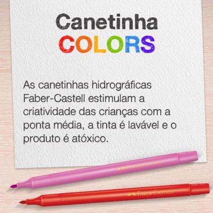 Imagem de Caneta hidrográfica Colors 12 cores 150112CZF/550912 Faber-Castell