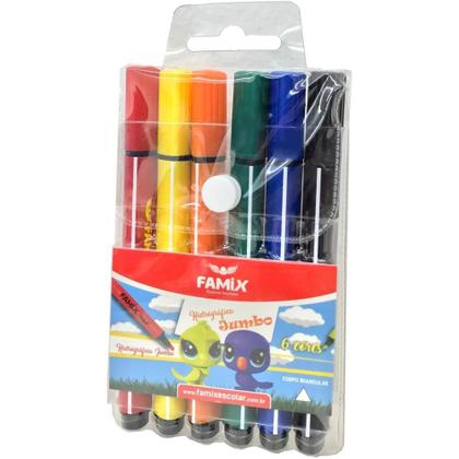 Imagem de Caneta Hidrografica Jumbo Triangular 6 Cores (7898662250320)