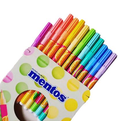 Imagem de Caneta Hidrográfica Neo Pen Gigante Mentos 12 Cores  Compactor