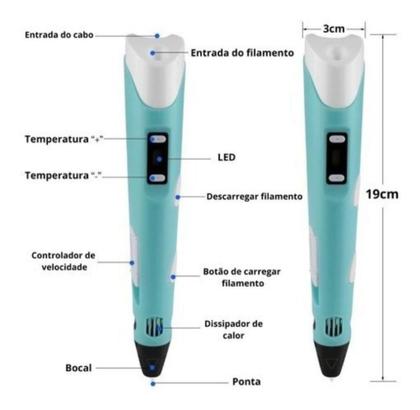 Imagem de Caneta Impressora 3d - Com Garantia - Produto Lacrado - Chu Angxin