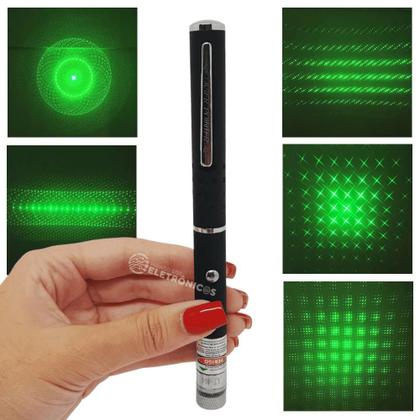 Imagem de Caneta Laser Pointer Verde Formato Caneta Ultra Longa Distancia 5 Ponteiros LT404PR