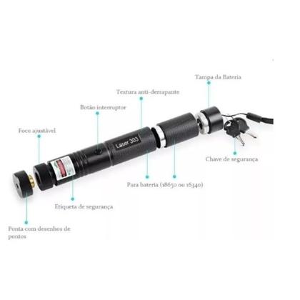 Imagem de Caneta Laser Pointer Verde Ultra Forte Alcance 50km