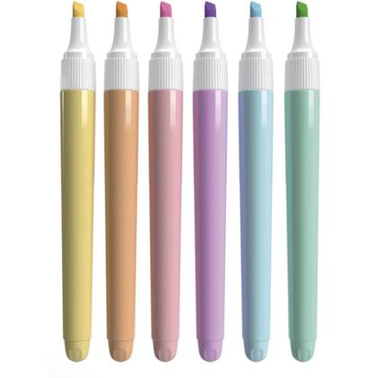 Imagem de Caneta Marca Texto CIS Lumini Lite 6 Cores Pastel Estojo