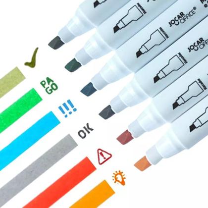 Imagem de Caneta Marca Texto Dual Marcador com Carimbo Pedagógico Jocar Office 1 Un.