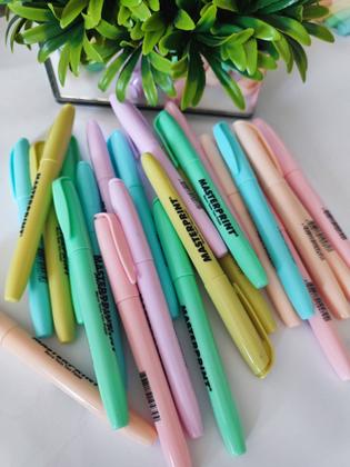 Caneta Marca Texto MasterPrint - Tons Neon(6) e Pastel(6) Kit 12 Unid. Imagem de Caneta Marca Texto MasterPrint - Tons Neon(6) e Pastel(6) Kit 12 Unid.